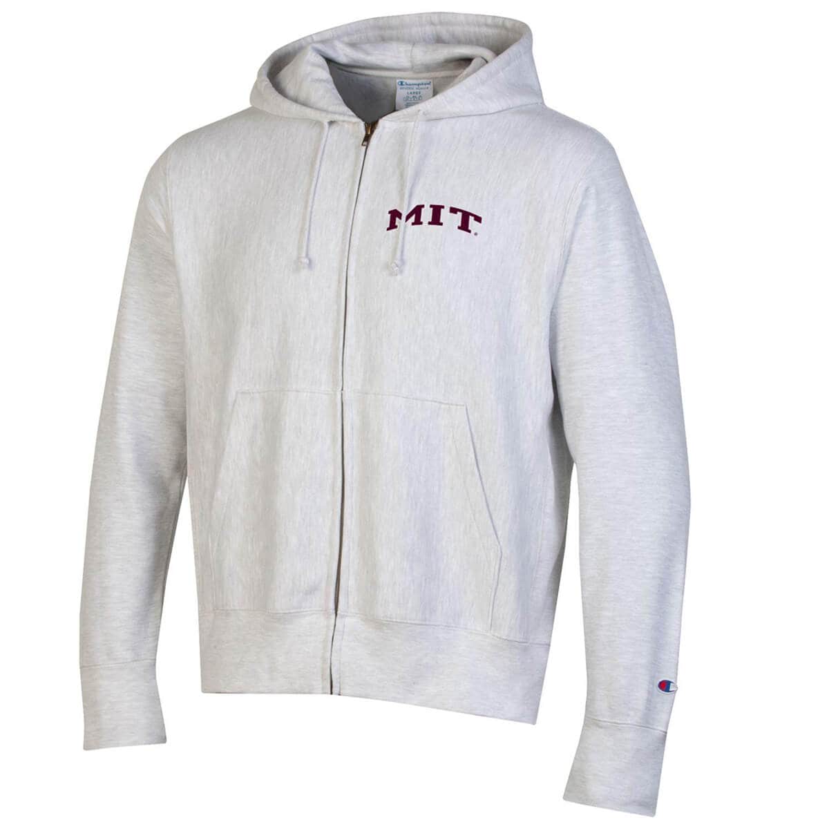MIT Champion Reverse Weave Full Zip Hood | MIT - The Coop MIT Champion Reverse Weave Full Zip Hood | MIT - The Coop